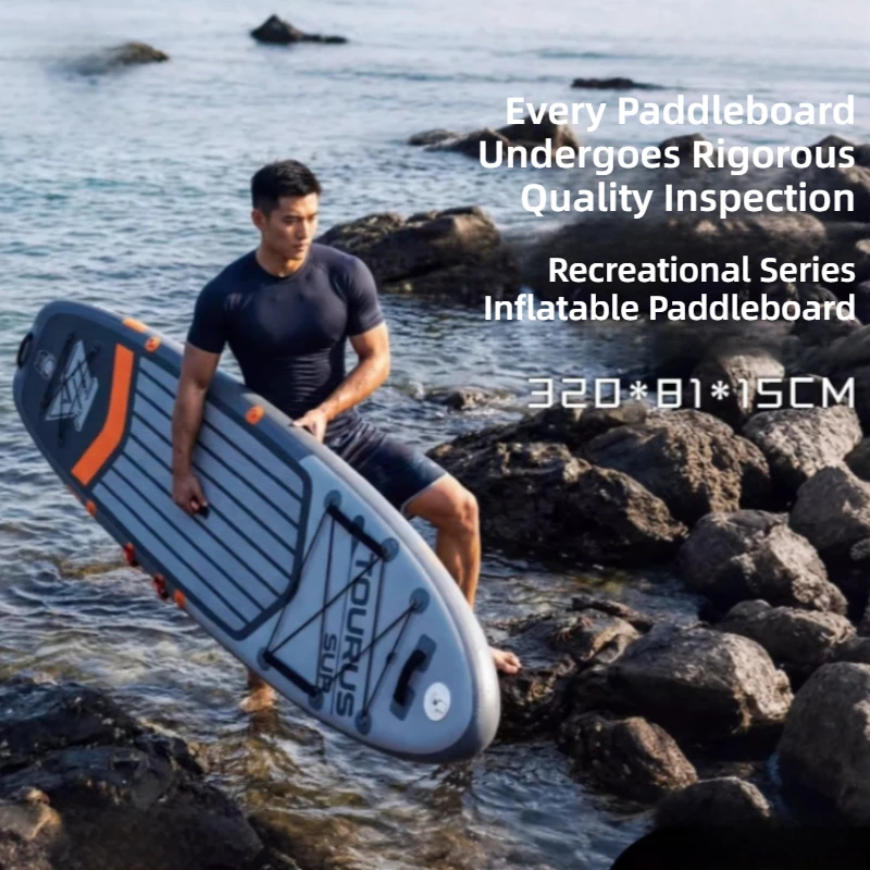 Inflatable Paddle Board SUP Stand Up Surfboard Thickened Wide Non-Slip Stable for Beginners Professionals Water Sports Set