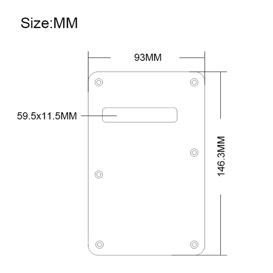 Electric Guitar 3Ply Cavity Cover Spring Cover Back Plate Wiring Cover for Electric Guitar Multi Colour 93x146.3MM