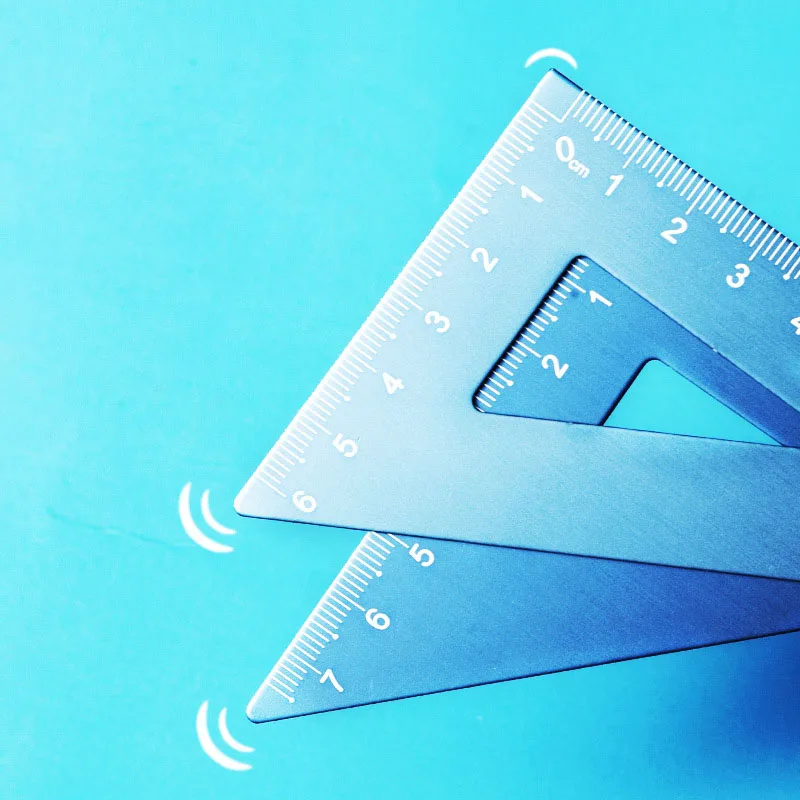 4-Piece Aluminum Ruler Set - Multi-Size Measuring Tools for School, Office & DIY Projects