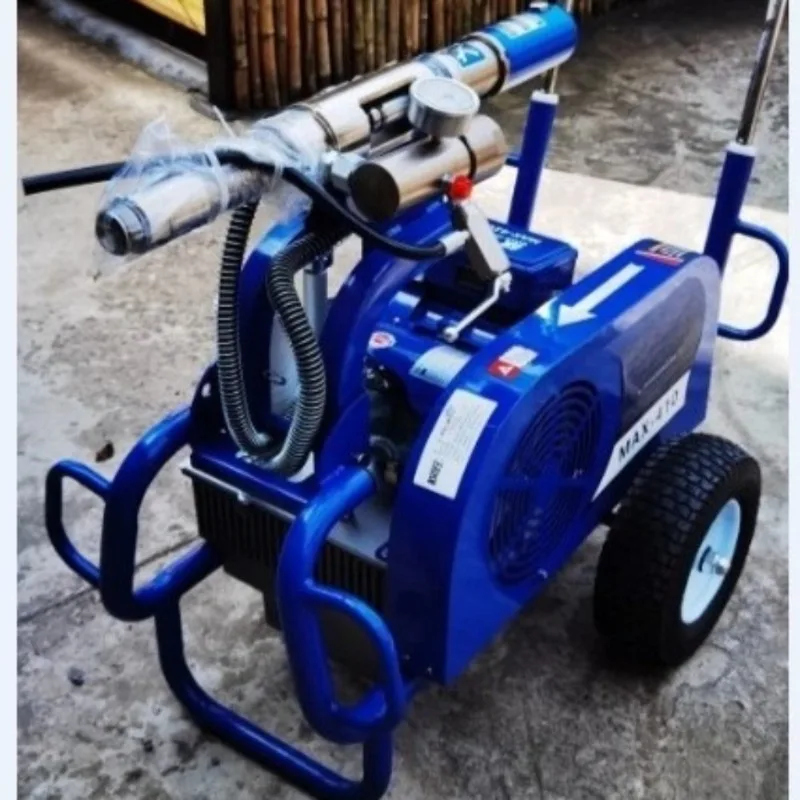 Pistola a spruzzo elettrica airless ad alta pressione professionale di grandi dimensioni Pistola a spruzzo per rivestimento di vernice in lattice in polvere di mastice multifunzionale