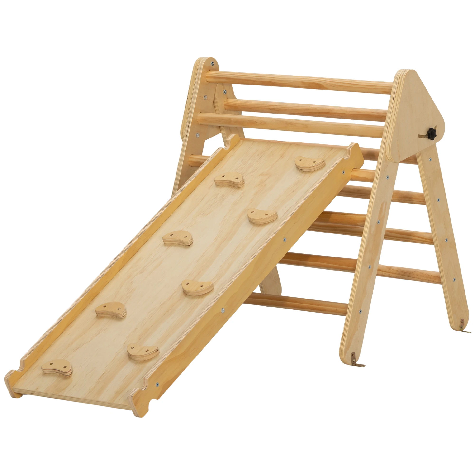 Iyaplay 3 en 1: Rampa de escalada y tobogán de doble cara para niños - Pista de escalada y deslizamiento para bebés, D-Area