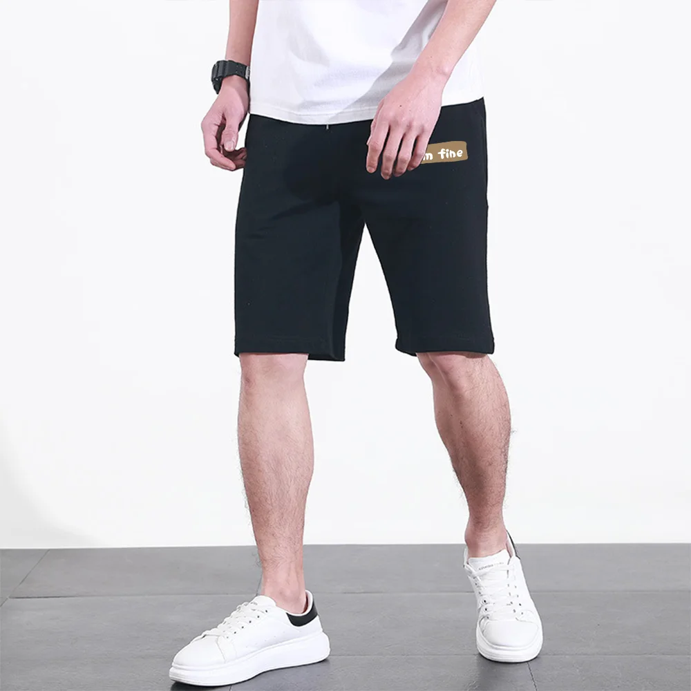 Men\'s Shorts Clothing Running Summer Pants Male Loose Gym Drawstring Printing Bottoms Outwear Clothes For Man