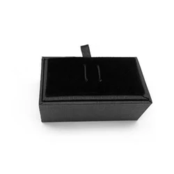 Wholesale Black Cufflinks tie clip set Gift Box High quality Men Shirt rectangle jewelry box 85*45*36 MM