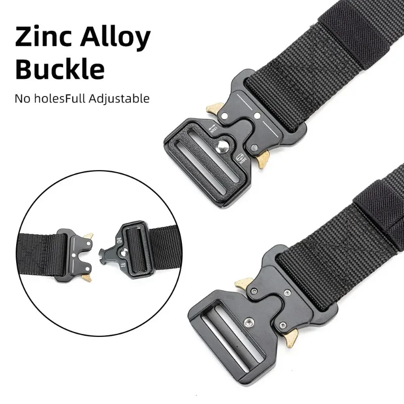 Men\'s Belt Metal Buckle Outdoor Hunting Multi Function - Belt  Survival Marine Corps Canvas Nylon Women Sport Belt