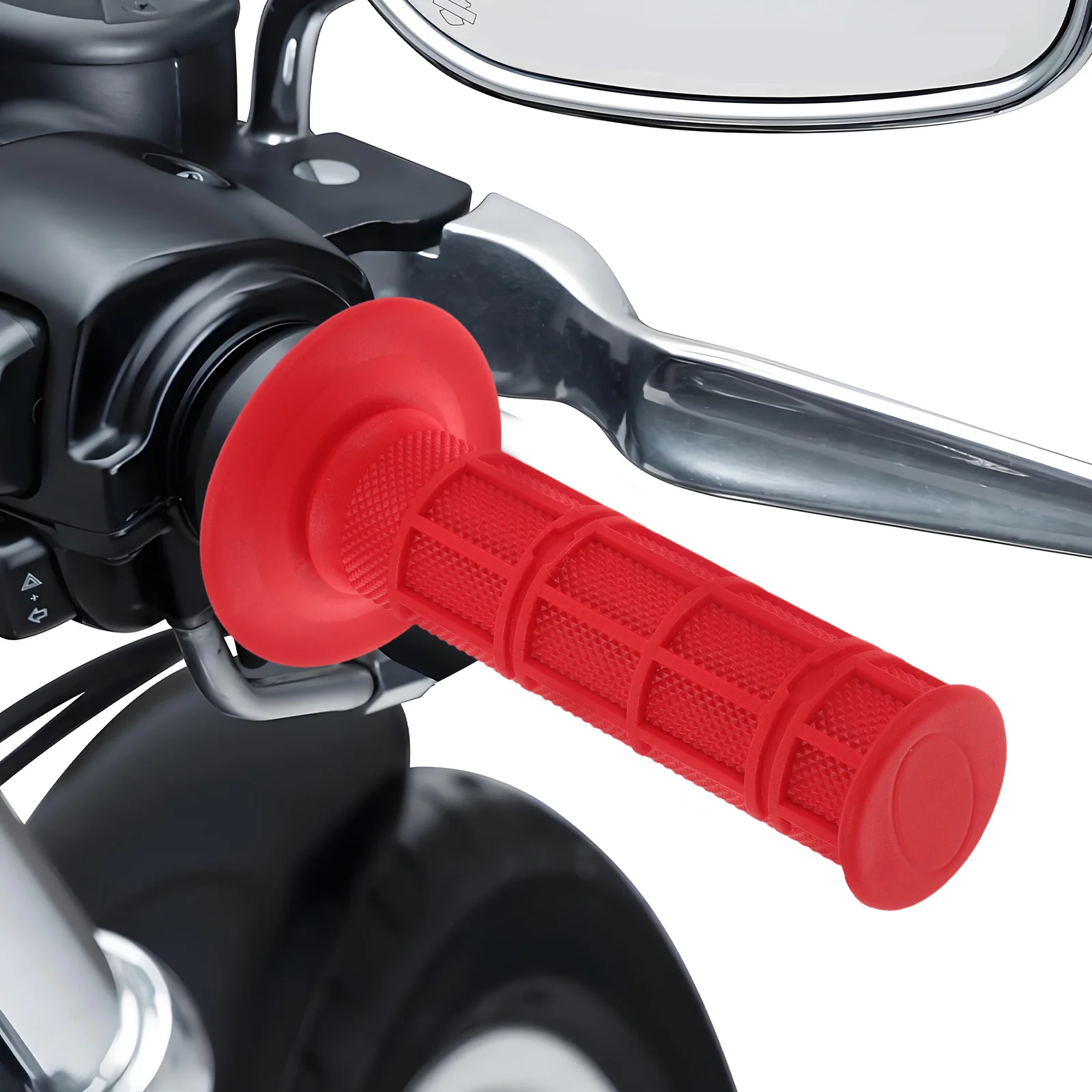

1Pair Motorcycle Handlebar Grip Comfortable Durable Replacement Handlebar Grips Throttle Handle Grips Motorcycle Parts