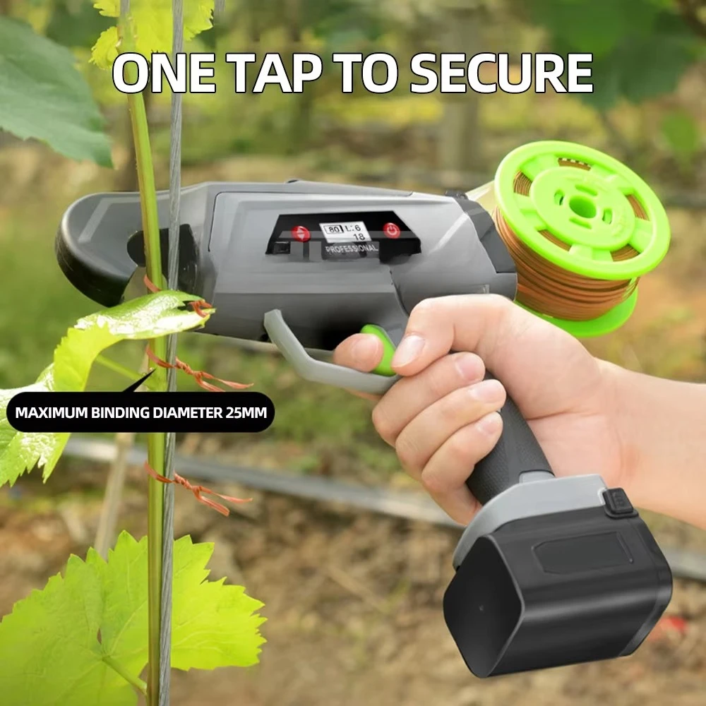 Electric Branch Tying Machine, 0-25mm Plant Vine Binding Tool for Grape, Kiwi, Tomato Vines