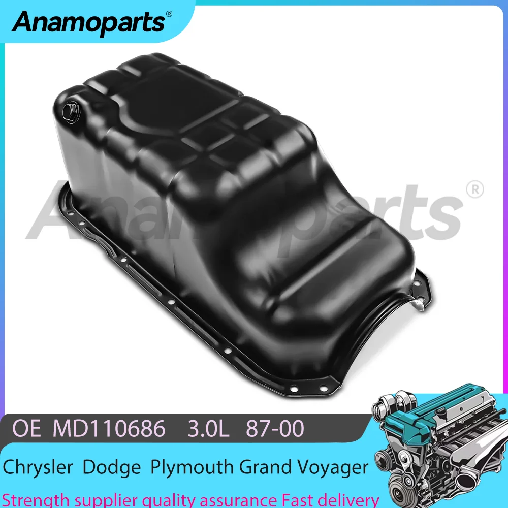 High-quality Engine Parts Oil Pan fits for 3.0L 87-00 Chrysler Grand Voyager Dodge Mini Ram Plymouth Acclaim 3.0 L MD189191