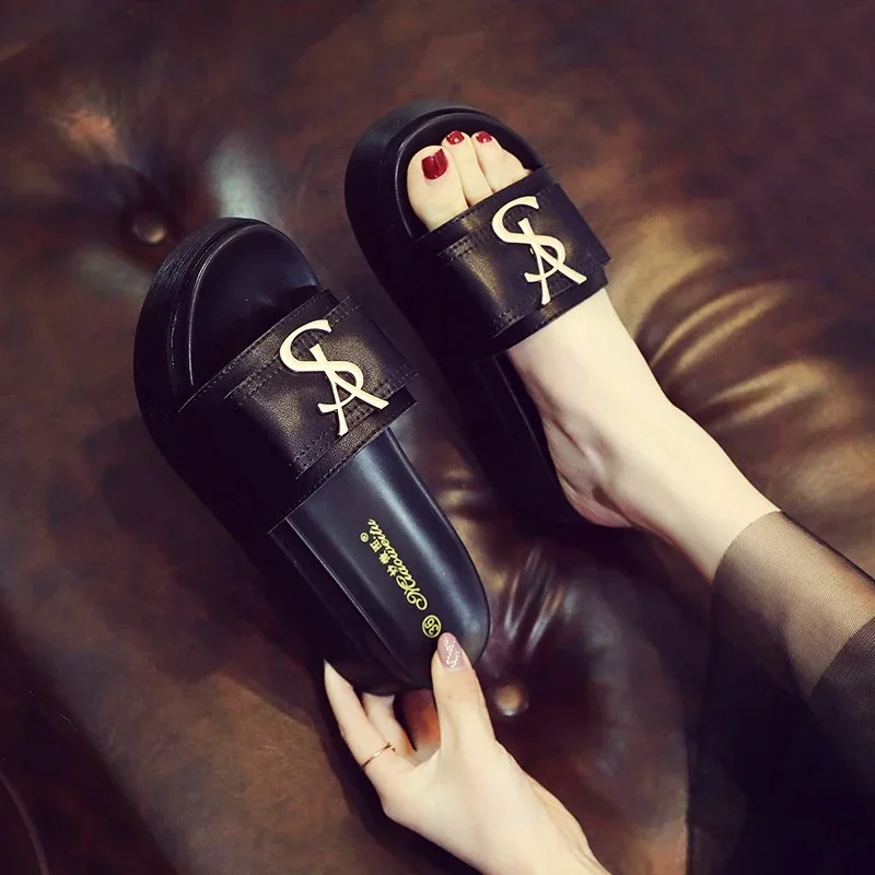 

Fashion Letters Ladies Shoes Slippers Summer Shoes Women Platform Design Slides Casual Slipper Indoor Non-slip Slippers Sandals