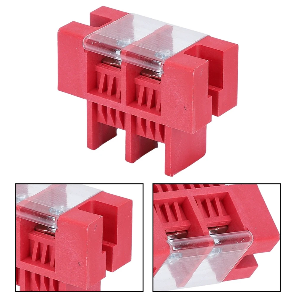100A Through Wall Terminal Kit 5 Pcs for RV Applications Flame Retardant PA Housing 220x75x62mm Tin Plated Brass