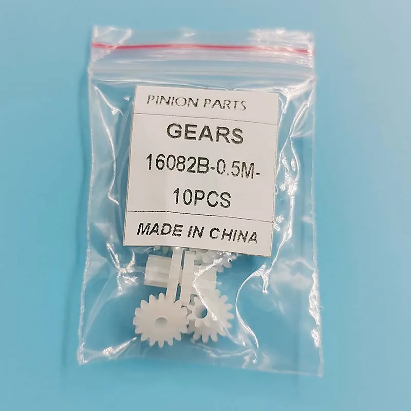16082B 0.5M Double Plastic Gear 9MM Diameter 16 Teeth + 8 T 2MM Loose Double-layer Gear Toy Accessories 10pcs/lot