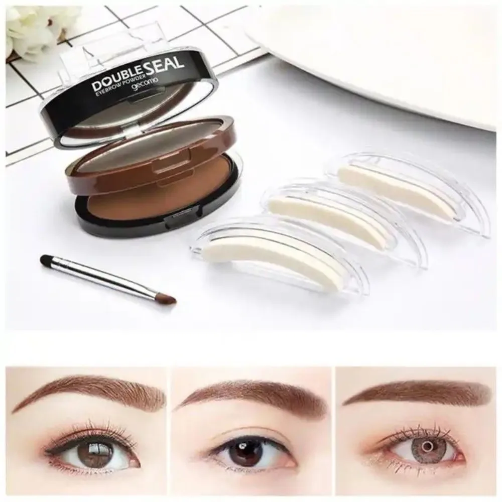 

Perfect Shape 2 Colors Eyebrow Seal Stamp Quick Make Up Long-Lasting Eyebrow Powder Stamp Setting Natural
