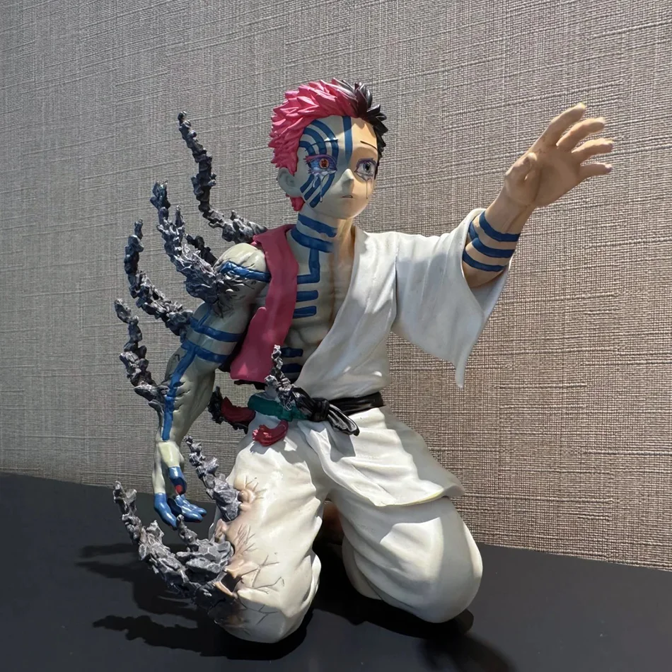 15cm Anime Demon Slayer Figur Modell Juuni Kitsuki Akaza Kampffigur Puppe Kimetsu No Yaiba Desktop-Dekoration Sammlerstück Geschenke