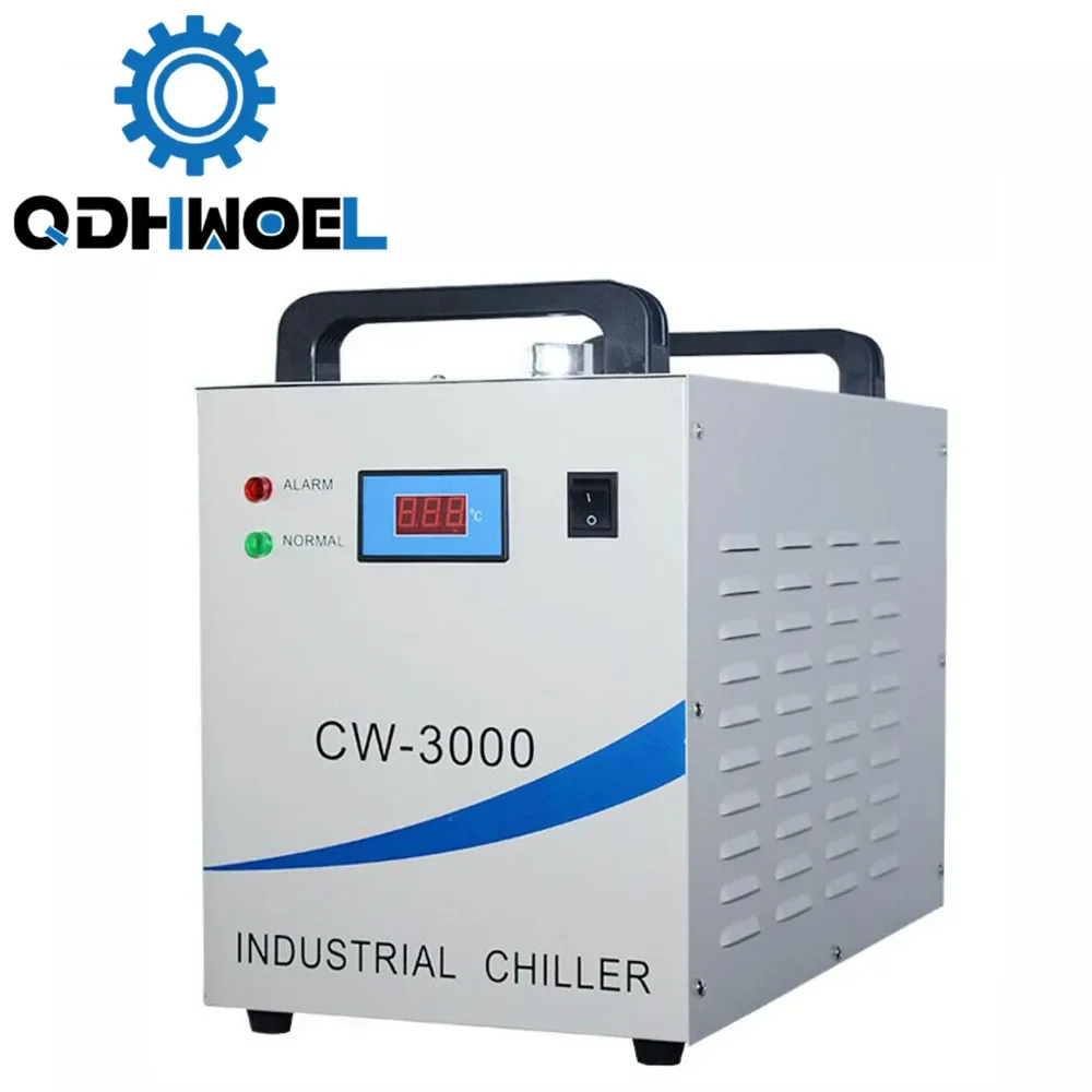 QDHWOEL CW-3000AG Co2 Laser Water Chiller for Cooling A Single 80W Laser Tube