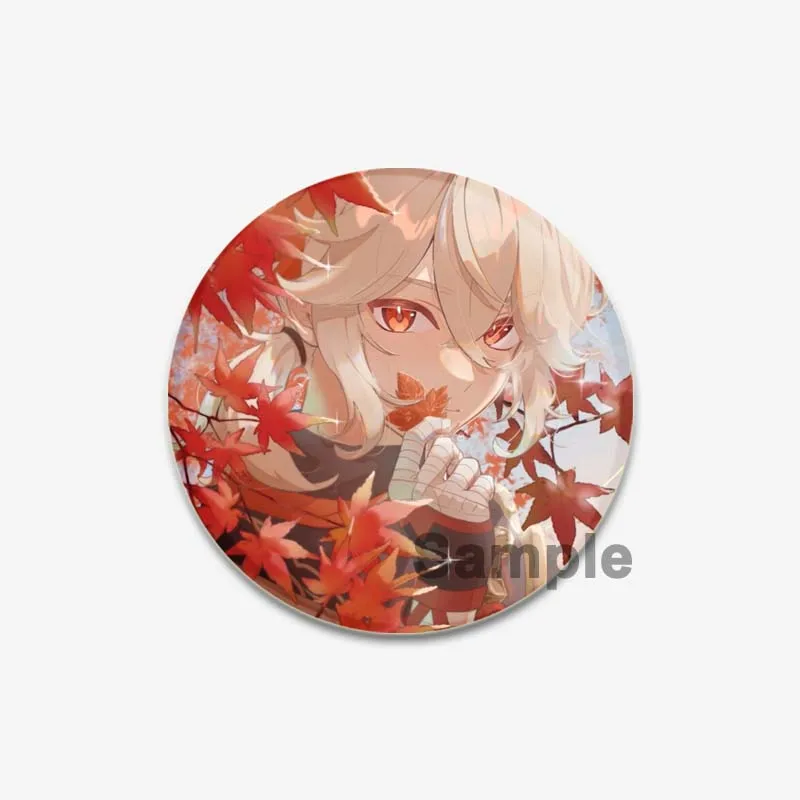 58mm Fashion Jewelry Pop Game Genshin Impact Brooch Kaedehara Kazuha Pins Cartoon Cosplay Badage Accessories for Backpack Gifts
