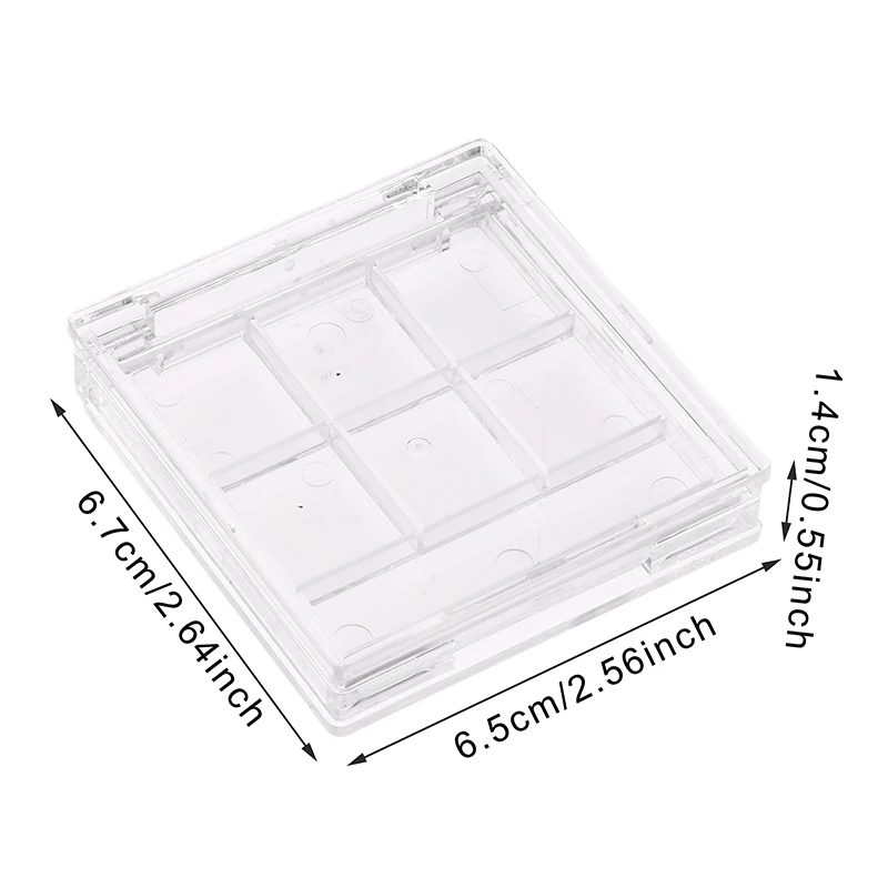 6 grades vazio sombra caso paleta prato de armazenamento de maquiagem dos olhos para mulheres meninas maquiagem iniciantes diy ferramenta de sombra de olho