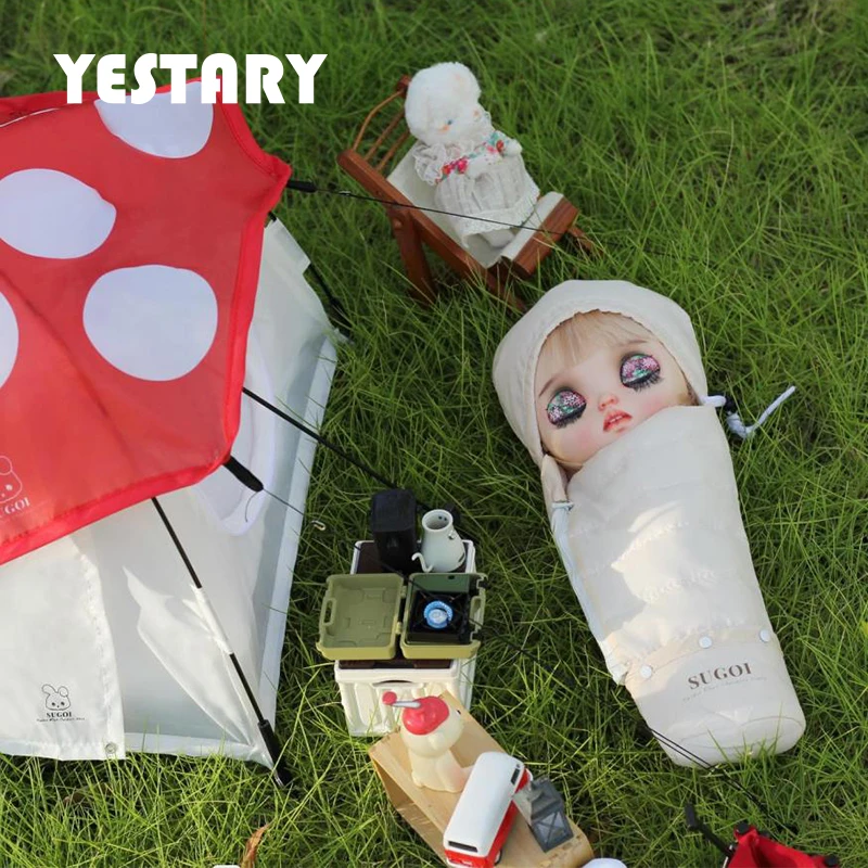 

YESTARY Bjd Doll Accessories Sleeping Bags For BJD 1/6 Blythe Ob11 Dolls Camping Equipment Series Miniature Sleeping Bags Toys