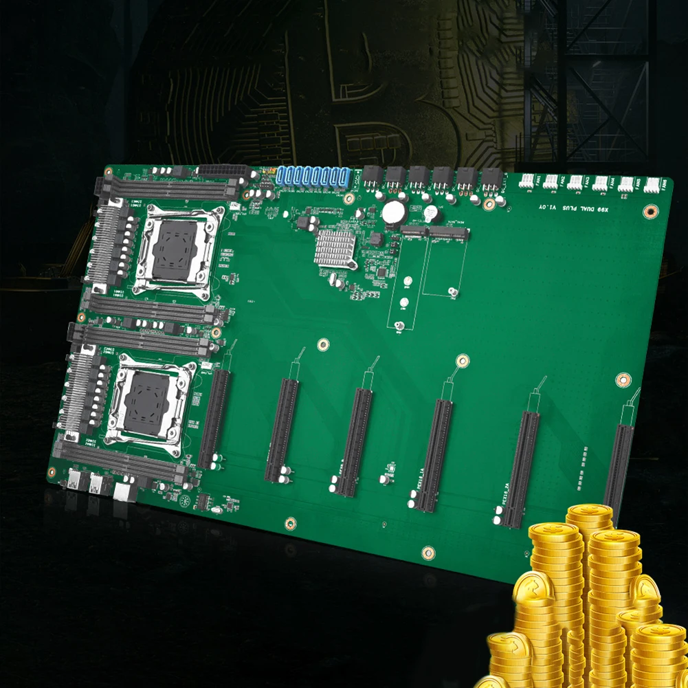 

Материнская плата X99 DUAL PLUS Miner поддерживает DDR4 RAM 256 ГБ LGA 2011-3 V3/V4, разъем процессора, материнская плата ПК 4 *USB3.0 8 * SATA3.0 NVME M.2