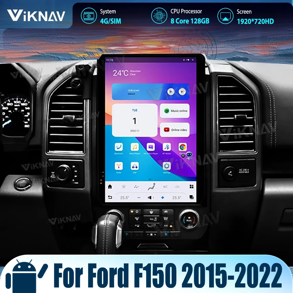 

14.5inch Car Radio Android Auto For Ford F150 2015-2020 2021 2022 Upgrade Multimedia Player Head Unit GPS Player Stereo Screen
