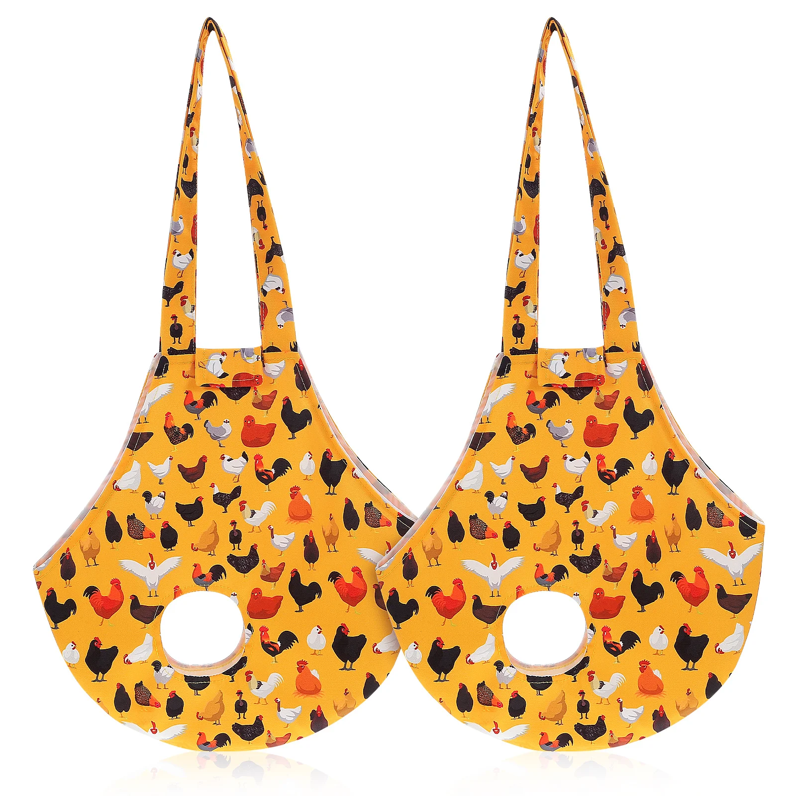 

2pcs Pet Chicken Outing Bag Stylish Canvas Carrier Sling With H Feet Space Lightweight Rooster Duck Travel Storage