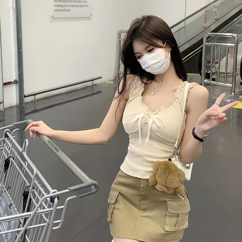 เสื้อกล้ามซัมเมอร์นิวเพียวดีไซร์ รุ่นออร์ท สเวล เสื้อซับในผู้หญิง สไตล์สาวแซ่บ สายเล็ก ผ้าโพลีเอสเตอร์