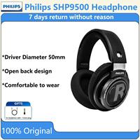 Original Philips SHP9500 headphones monitor gaming games, heavy bass HIFI large ear cups for comfortable wearing, open structure