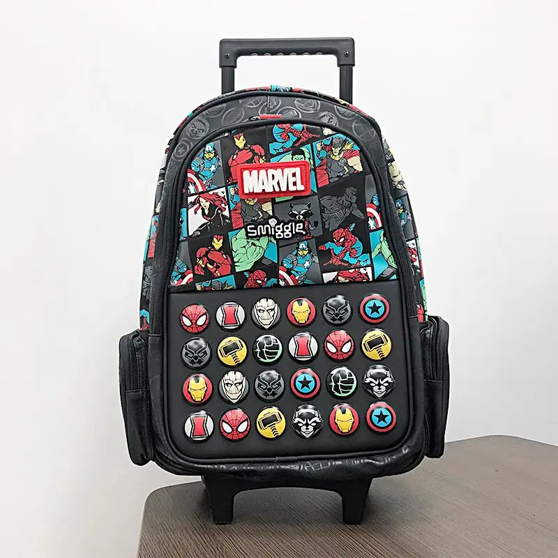 Australia Smiggle Schoolbag Ariel Mermaid Spider-Man Tie Rod Backpack Can Carry Large Student Travel Backpack Backpack Trave