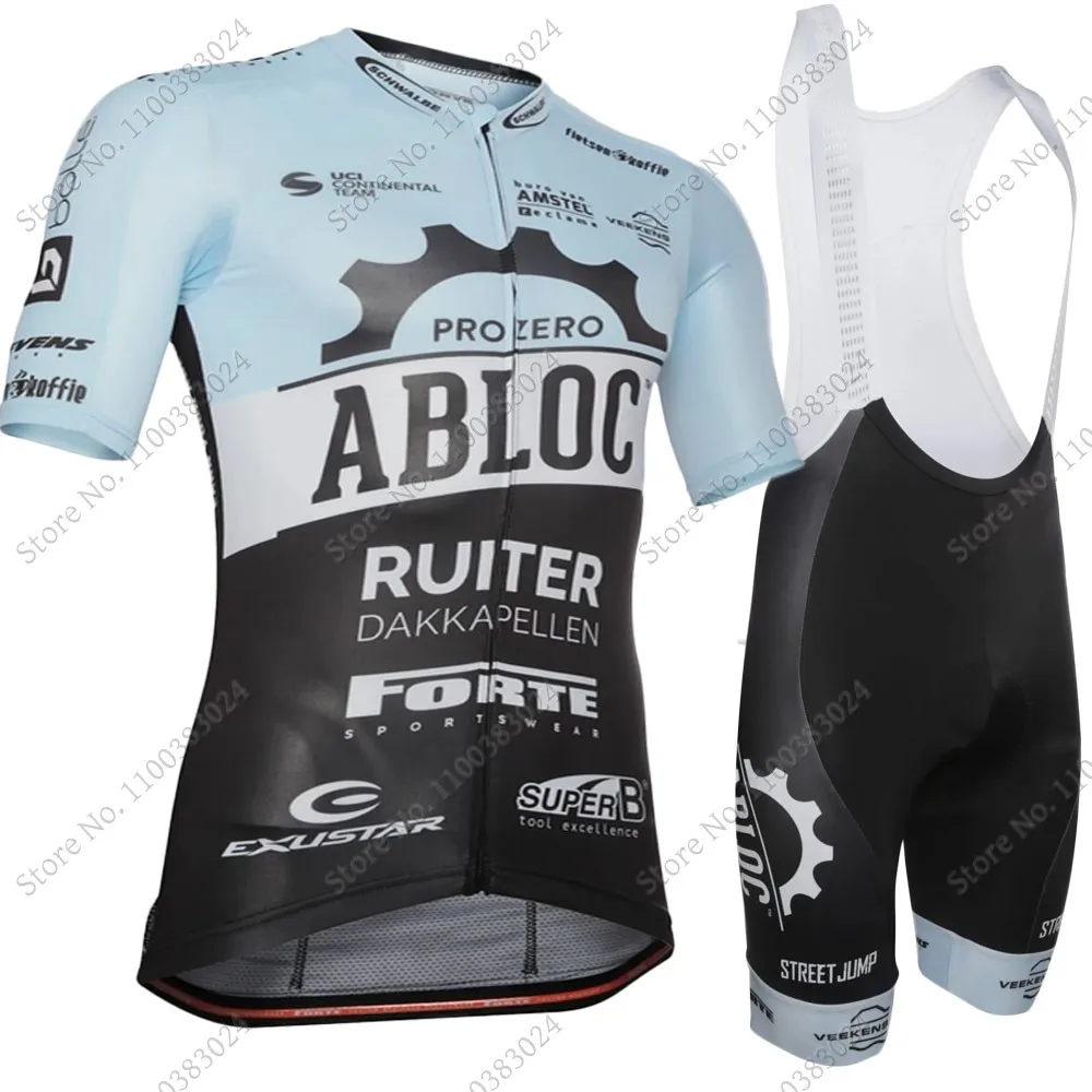 2023 Abloc Cycling Jersey Set Short Sleeve Mens Summer Clothing Road Bike Shirts Suit Bicycle Bib Shorts MTB Maillot