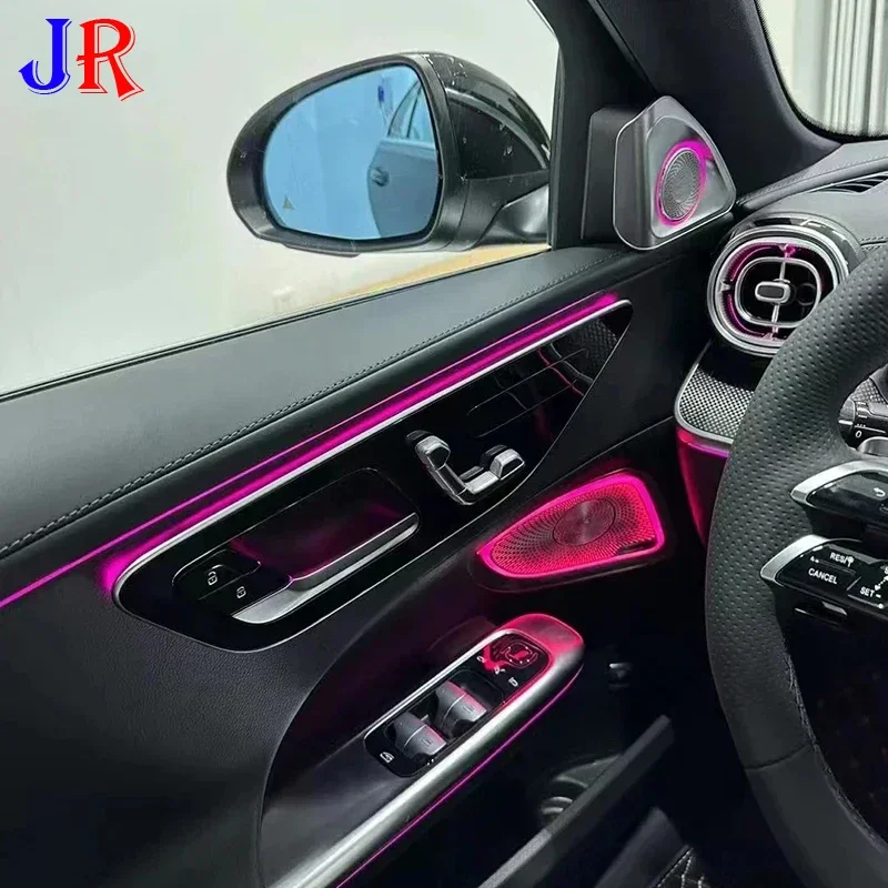 Atmosphere Lamp Fit for Benz C/GLC Class W206 W254 2022 Turbine Air Vents Rotary Treble Door Speaker Cover Atmosphere Lamp