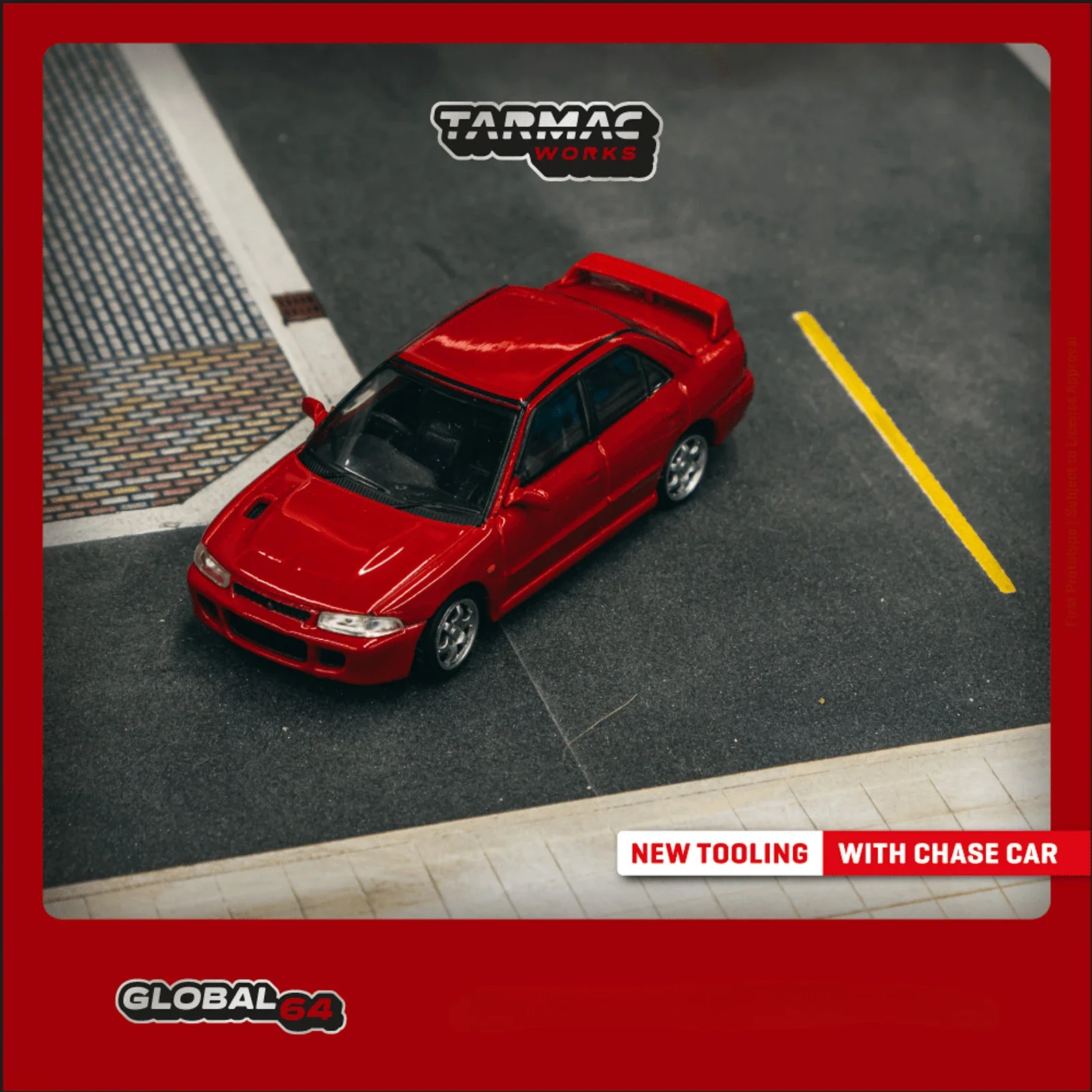 Tarmac Works 1:64 GSR Evolution Red Diecast Model Car