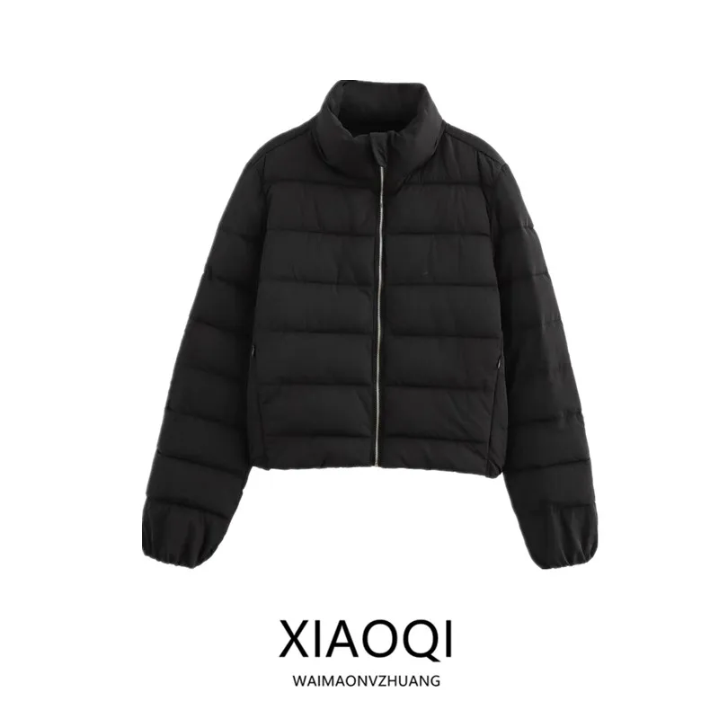 

Winter New Women's Loose Long Sve Stand Collar Warm Cotton Jaet Two Colors Outerwear 2024 Faion Versatile Loose Fit Re...