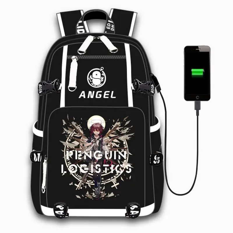 Arknights Neng Angel Rhodes Island Texas Merchandise Unisex Student Casual Backpack Laptop Anime