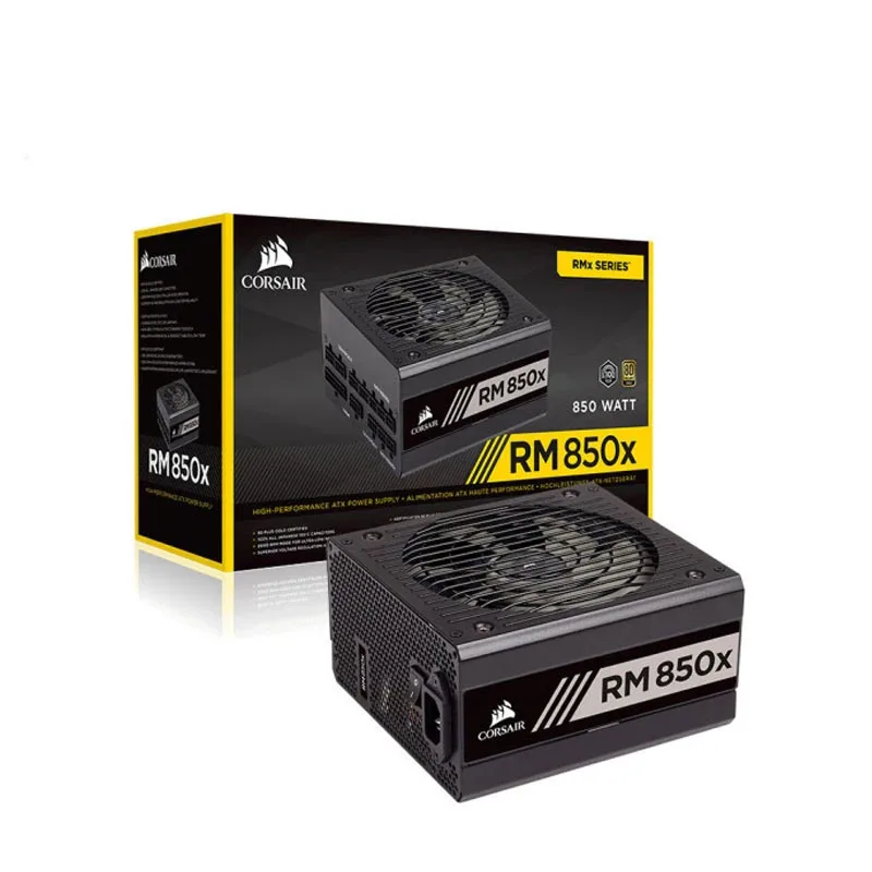

RM850X 850 Вт Блок питания 80 PLUS Золотая медаль Полный модуль для настольного компьютера Сервер ПК Блок питания Corsair