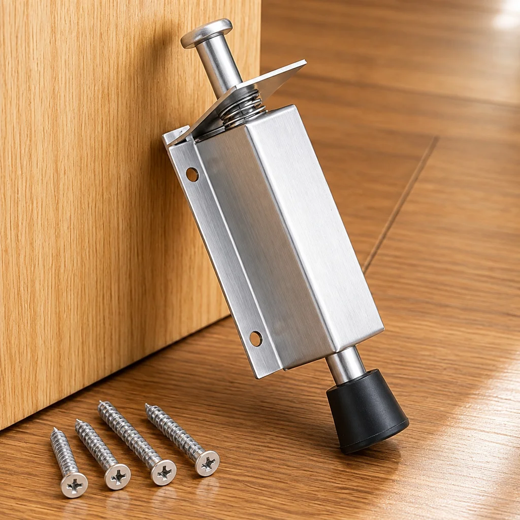 Door Stop Manual Brushing Door Stops Doorstop Foot Operated Door Suction New Product