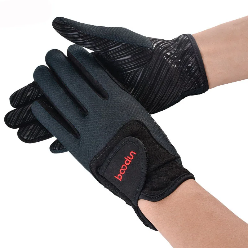 Silicone Lycra Riding Gloves, Full Finger, Anti-Slip, Wearable, Elastic, Outdoor, Riding Match, New