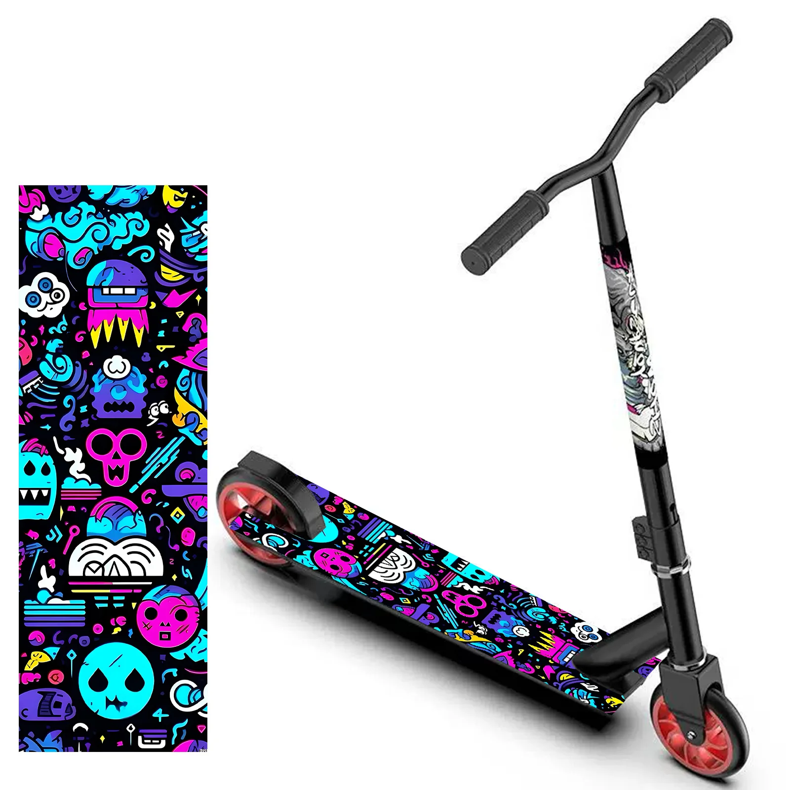 

Наклейка Tide Cool Cyber Colorful Monster для самоката, декоративная наклейка для самоката своими руками/подходит для самокатов/портативных складных самокатов