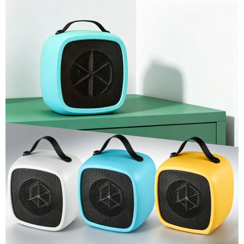  500W Mini Portable Space Heater PTC Ceramic Fast Heating Silent Desktop Warm Air Fan Home Office Winter Warmer 
