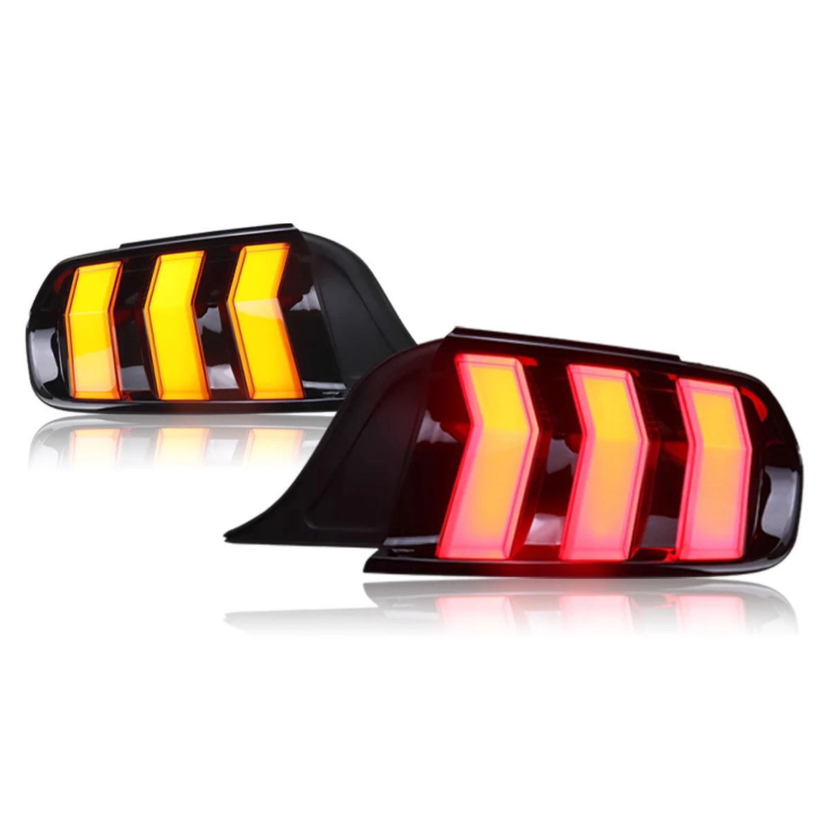 TYPY Car Lights For Ford Mustang Tail lights 2015-2021 Rear Lamp DRL Start Up Dynamic DRL Turn Signal Auto Accessories