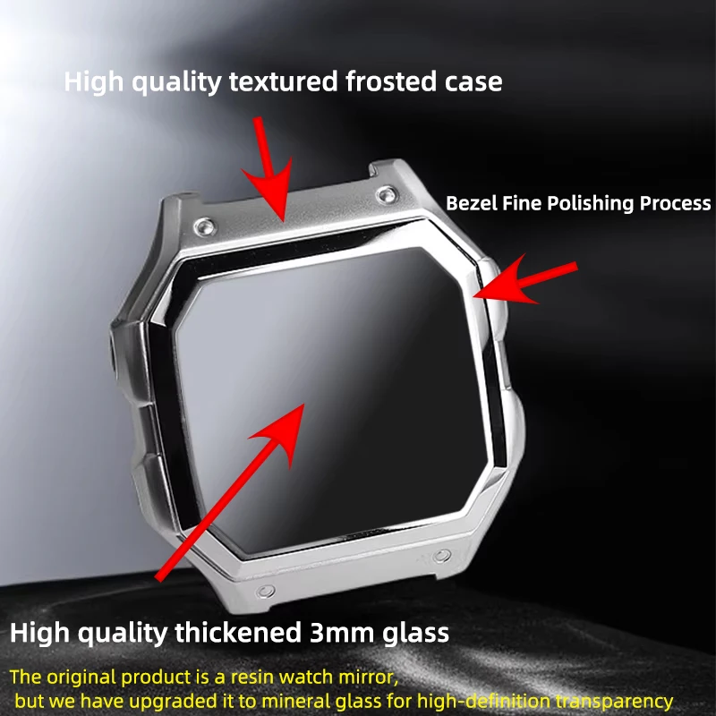 For Casio AE1200 case mod kit modification all metal case 3299 AE-1200 bezel glass waterproof ring kit 304 stainless steel part