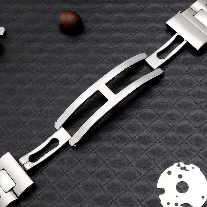 Stainless Steel Watch Chain for Pa-tek Philippe Nautilus Series 5711 5712 5980 Raised PP Strap Metal Watchband 25x13mm Male