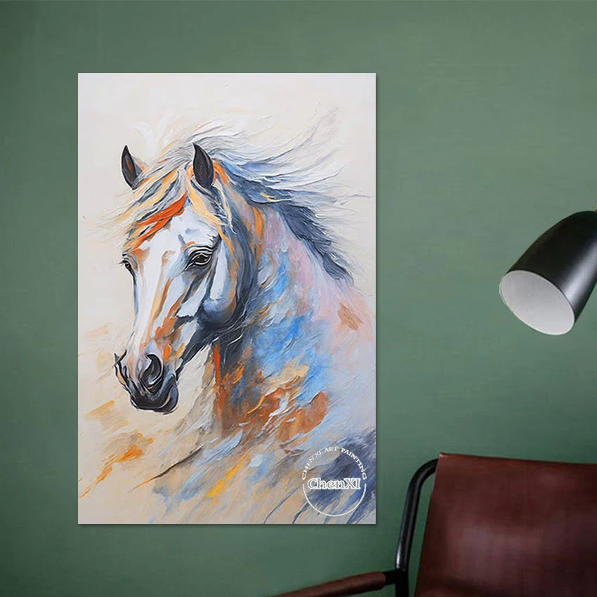 

High Qulity Modern Horse Abstract Animal Oil Paintings Outdoor Wall Art Handmade Decoration Picture Canvas Office Artwork Gifts