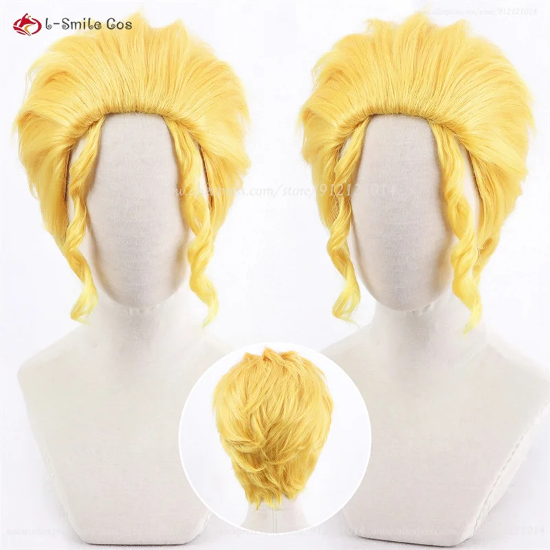 

Кира Йошикаге Косплей Парик Золотые 30 см Парики Для Мужчин Костюмы Аниме Косплей Парик Термостойкие Синтетические Волосы Хэллоуин Рождество