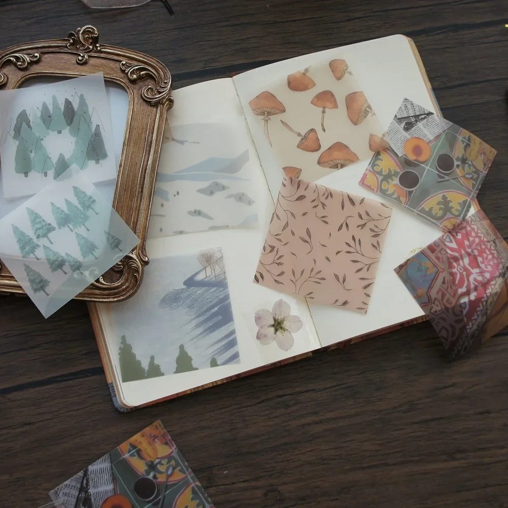 

30pcs Four Seasons Seen From The Train Style Creative Craft Paper Background Scrapbooking DIY Use