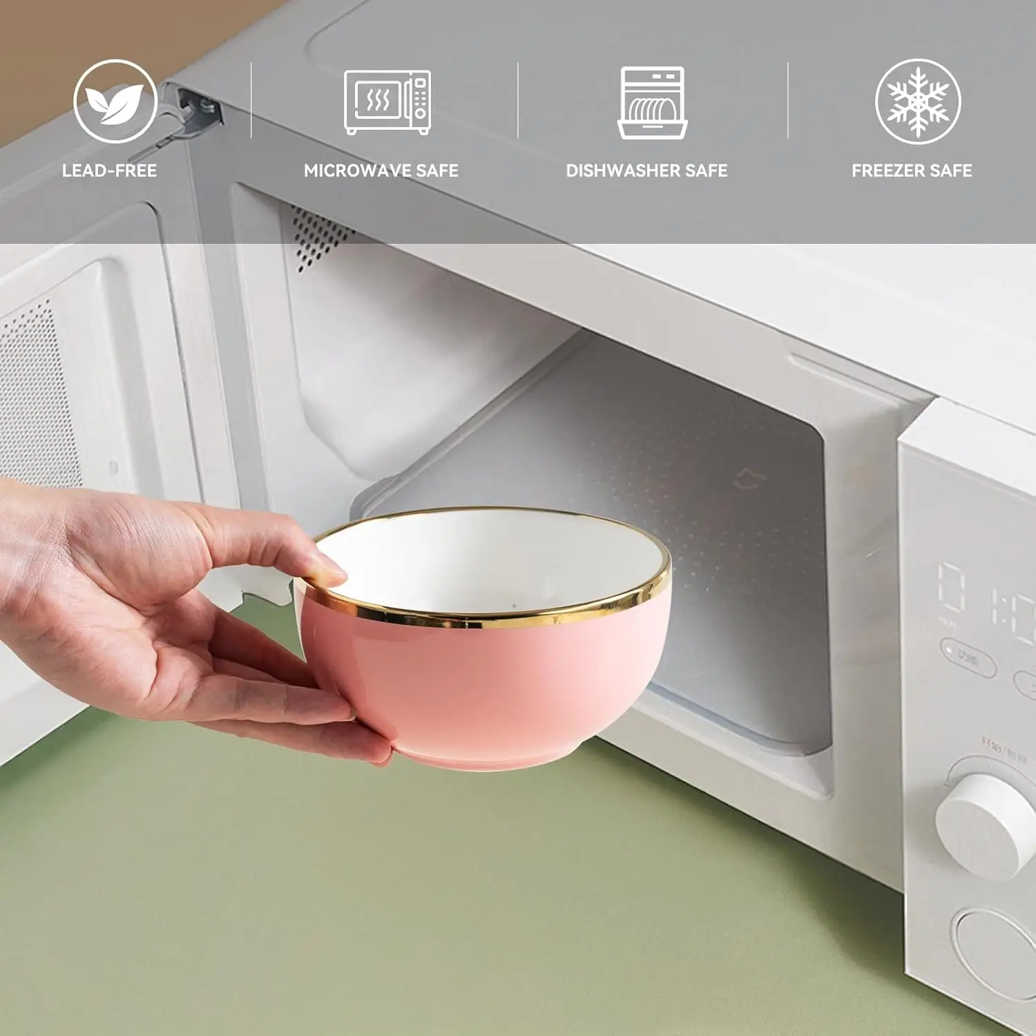 Розовые наборы столовой посуды на 4 керамических, наборы роскошных тарелок и мисок из 16 предметов с золотой оправой, современный набор посуды для свадьбы, Рождества A