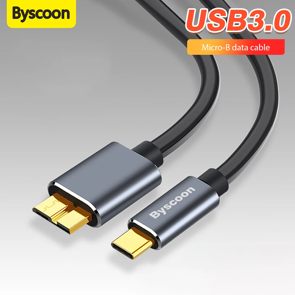 USB3.1 to Micro B USB C 3.0 Cable Type-C to Micro B Cable Connector 5Gbps External Hard Drive Disk Cable For Hard Drive Computer