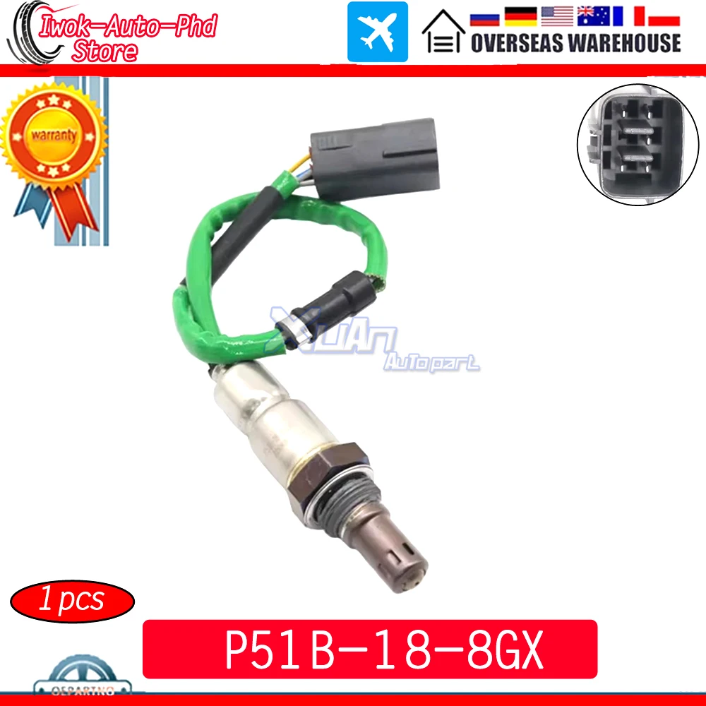 XUAN P51B-18-8GX Sensor oksigen Lambda O2 rasio bahan bakar udara hulu untuk Mazda MX-5 Miata 2016 2017 2018 2.0L 234-5720 P51B188GX