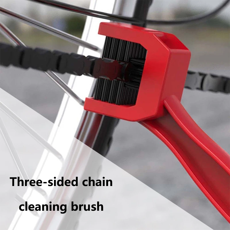 1PC Motorbike Chain Brush Plastic 3-sided square head brush Motorcycle Brush Cleaning Chain Outdoor Scrub Road Care Tools