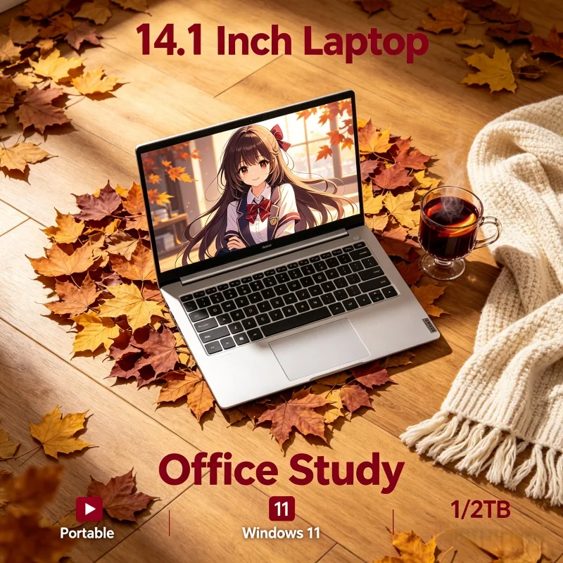 

Intel I7-8650U Durable Core Notebook 14.1'' Large SSD Fashion Portable Household Office Laptop
