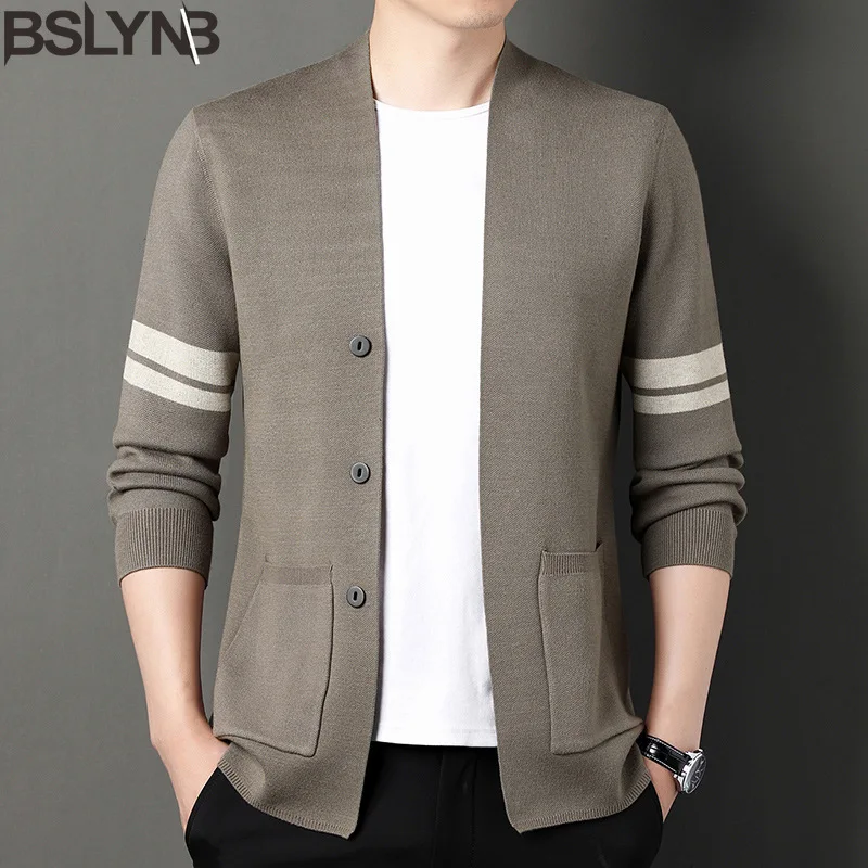 

Fashion Men's Brand Luxury Cardigan Sweater Korean Casual Trendy SweaterCoats Jacket