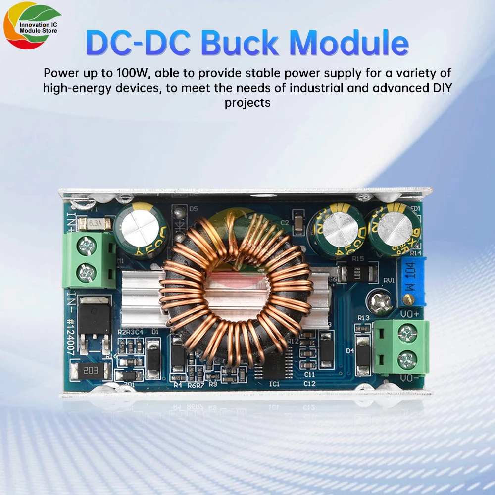 100W 6A DC Buck Converter 10-90V 12V 24V 36V 48V 60V 72V 86 to 1.5V-60V 5V 15V 19V Step-down Power Voltage Regulator Module