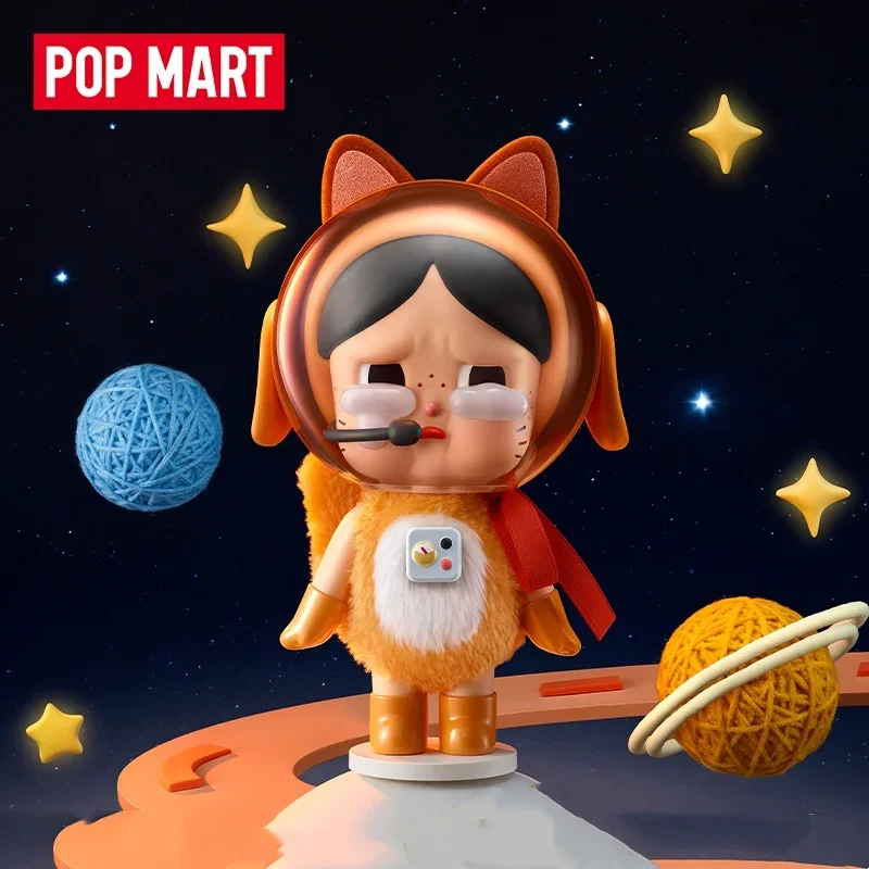 

POPMART Crybaby SPACE CAT ORANGE серии оригинальная слепая коробка-сюрприз Mystery Box милые аниме фигурки украшения фигурки